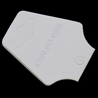 Papel Collar y pulsera Display Card, con el patrón de la letra, Blanco, 40x94mm, 200PCs/Bolsa, Vendido por Bolsa