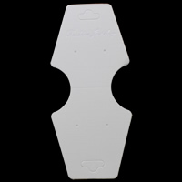 Papel Collar y pulsera Display Card, con el patrón de la letra, Blanco, 54x124mm, 200PCs/Bolsa, Vendido por Bolsa