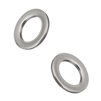 vinculação de anel de aço inoxidável, Rosca, cor original, 11x11x1mm, Buraco:Aprox 7mm, 1000PCs/Lot, vendido por Lot