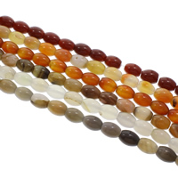 Perles agates, Agate, ovale, naturel, différents matériaux pour le choix, 15x12mm, Trou:Environ 1mm, Environ 25PC/brin, Vendu par Environ 15.5 pouce brin