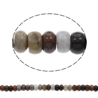 Naturlige indiske agat perler, Indiske Agate, Rondelle, 15x8mm, Hole:Ca. 1mm, Ca. 79pc'er/Strand, Solgt Per Ca. 15.5 inch Strand