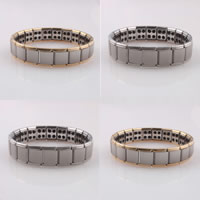 Stainless Steel Bracelet plated enamel 13mm Sold Per Approx 7.6 Inch Strand