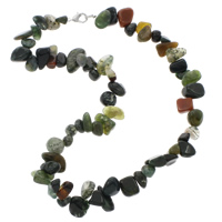 Natural Gemstone Necklace brass lobster clasp - Sold Per Approx 18 Inch Strand