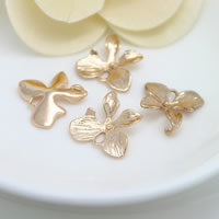 Brass Jewelry Pendants Flower 24K gold plated with loop nickel lead & cadmium free 16mm Approx 2mm 1.5mm Sold By Lot