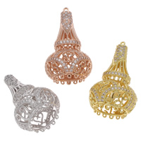 Brass Tassel Cap Bail plated micro pave cubic zirconia nickel lead & cadmium free Approx 1mm Sold By PC