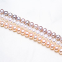Bulvių išauginti gėlavandenių perlų karoliukai, Gėlo vandens perlų, Bulvė, natūralus, daugiau spalvų pasirinkimas, 7-8mm, Skylė:Apytiksliai 0.8mm, Parduota už Apytiksliai 15.5 Inch Strand