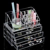Cosmetics Display, Acrylic, clear, 240x150x186mm, 2PCs/Lot, Sold By Lot