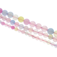 Achat Perlen, rund, verschiedene Größen vorhanden, gemischte Farben, Bohrung:ca. 1mm, verkauft per ca. 14.5 ZollInch Strang