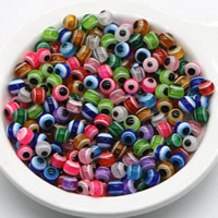 Harpiks onde øjne perler, Resin, Runde, forskellig størrelse for valg, blandede farver, Hole:Ca. 2mm, 1000pc'er/Bag, Solgt af Bag