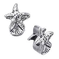 Zinc Alloy European Beads Starfish antique silver color plated without troll nickel lead & cadmium free Approx 4.5mm Sold By Lot
