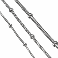 Inox lanac zmija, Nehrđajući čelik, različite veličine za izbor & Zmija lanac, izvorna boja, 50m/Lot, Prodano By Lot