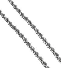 Stainless Steel Rope Chain original color 2mm Sold By Lot