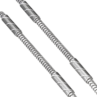 Rozsdamentes acél Snake lánc, Stainless Steel, kígyó lánc, az eredeti szín, 7x2mm, 1.5mm, 50m/Lot, Által értékesített Lot