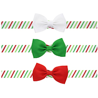 Wstążka rypsowa opaska, ze elastyczny przewód nylonowy, Kokarda, elastyczne & dla dzieci & Biżuteria Boże Narodzenie, dostępnych więcej kolorów, 70x38mm, sprzedawane na około 15 cal Strand