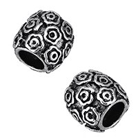 Zinc Alloy European Beads Drum antique silver color plated without troll nickel lead & cadmium free Approx 5mm Sold By Lot