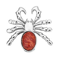Coral Pendants Stainless Steel with Grass Coral Spider natural double-hole original color Approx Sold By PC