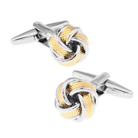 Cufflinks Brass Flower plated two tone nickel lead & cadmium free 10-20mm Sold By Pair