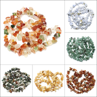 Perles bijoux en pierres gemmes, pierre gemme, pepite, différents matériaux pour le choix, 4x6mm-12x10x8mm, Trou:Environ 1mm, Environ 135PC/brin, Vendu par Environ 33 pouce brin