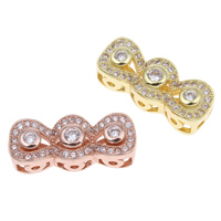 Cubic Zirconia Micro Pave Brass Beads plated micro pave cubic zirconia &  & hollow nickel lead & cadmium free Approx 1mm Sold By PC