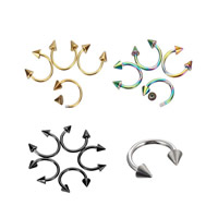 Stainless Steel Nose Piercing Jewelry 316L Stainless Steel plated mixed colors 3mm 1mm Sold By Lot