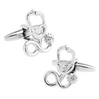 Cufflinks Brass platinum color plated nickel lead & cadmium free 10-20mm Sold By Pair
