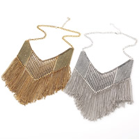 Fashion Fringe Necklace Zinc Alloy with 2lnch extender chain plated twist oval chain & for woman nickel lead & cadmium free Sold Per Approx 17.7 Inch Strand