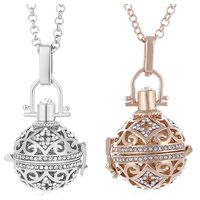 Pregnant Ball Locket Pendant Brass plated with rhinestone & hollow nickel lead & cadmium free Approx 3-5mm Sold By Bag