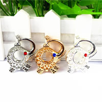 Pregnant Ball Locket Pendant Brass Elephant plated with rhinestone nickel lead & cadmium free 24mm Approx 3-5mm Sold By Bag