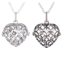 Pregnant Ball Locket Pendant Brass Heart plated hollow nickel lead & cadmium free Approx 3-5mm Sold By Bag