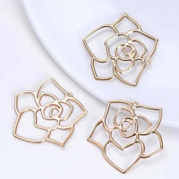 Brass Jewelry Pendants Flower 24K gold plated lead & cadmium free Approx 1-2mm Sold By Bag