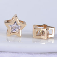 Cubic Zirconia Brass Beads Star 24K gold plated with cubic zirconia & faceted lead & cadmium free Approx 3-5mm Sold By Bag