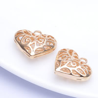 Brass Extender Chain Drop Heart 24K gold plated hollow lead & cadmium free Approx 1-2mm Sold By Bag