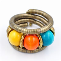 Tibetan Style Bangle, with Wood, plated, dyed & for woman, nickel, lead & cadmium free, Inner Diameter:Approx 60mm, Length:Approx 7.5 Inch, Sold By PC