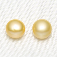 Cultured Half Drilled Freshwater Pearl Beads Baroque natural 6-7mm Approx 1mm Sold By Pair