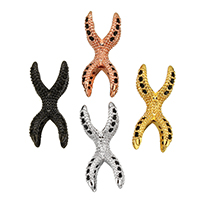 Brass Bead Cap Claw plated micro pave cubic zirconia & double-sided nickel lead & cadmium free Approx 1.7mm Sold By Lot