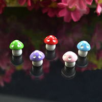 Mobile Phone DIY Decoration Resin mushroom mixed colors Sold By Bag