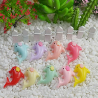 Mobile Phone DIY Decoration Resin Dolphin mixed colors Sold By Bag