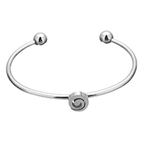 Stainless Steel Cuff Bangle for woman original color 2.5mm 8mm Inner Approx Length Approx 7 Inch Sold By PC
