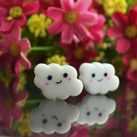Mobile Phone DIY Decoration Resin Cloud white Sold By Bag