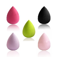 Sponge, Teardrop, soaked in water increase & different size for choice, more colors for choice, 3PCs/Lot, Sold By Lot