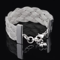 Brass Bracelet real silver plated lead & cadmium free 25mm Sold Per Approx 8 Inch Strand