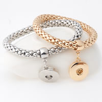 Snap Button Bracelet Zinc Alloy plated for woman lead & cadmium free 18mm Inner Approx 6mm Sold Per Approx 7 Inch Strand