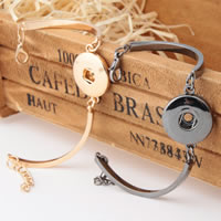 Snap Button Bracelet Zinc Alloy with 5cm extender chain plated for woman lead & cadmium free 18mm Inner Approx 6mm Sold Per Approx 7 Inch Strand