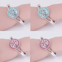 Zinc Alloy Cuff Bangle platinum color plated for woman & with rhinestone lead & cadmium free 200mm Inner Approx 63mm Sold Per Approx 7 Inch Strand