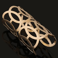 Iron Cuff Bangle gold color plated lead & cadmium free 82mm Inner Approx 60mm Length Approx 7 Inch Sold By PC