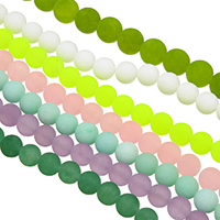 gefärbte Jade Perle, rund, verschiedene Größen vorhanden, keine, Länge ca. 15 ZollInch, verkauft von Menge