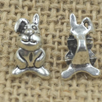 Zinc Alloy European Beads Rabbit antique silver color plated without troll lead & cadmium free Approx 5mm Sold By Bag