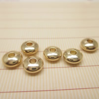 Grânulos de jóias de latão, cobre, Roda plana, Ouro banhado 24K, tamanho diferente para a escolha, Chumbo e cádmio livre, Buraco:Aprox 1-2mm, 10PCs/Bag, vendido por Bag