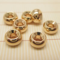 Brass Jewelry Beads Rondelle 24K gold plated lead & cadmium free Approx 1-2mm Sold By Bag