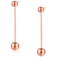Stainless Steel Drop Earring rose gold color plated for woman Sold By Pair
